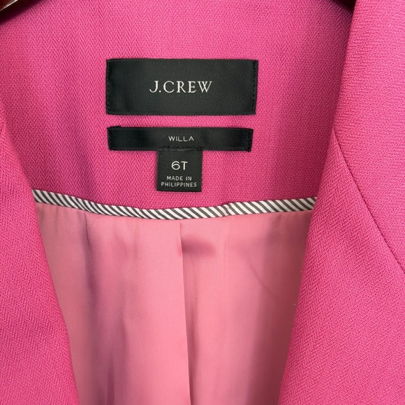 J. Crew Willa Blazer 6T Garden Dahlia Italian Wool Blend $288 Work Career Spring - Picture 9 of 9